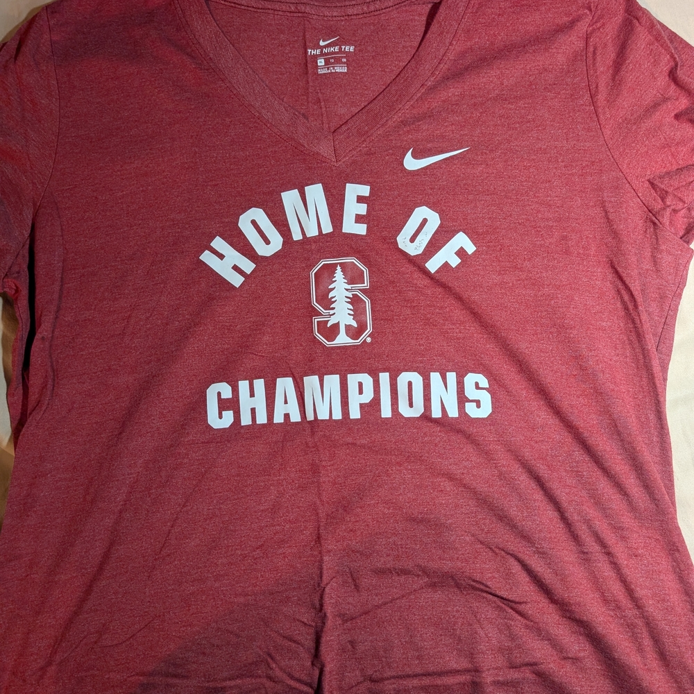 Stanford Red Nike 'Home of Champions' V-Neck